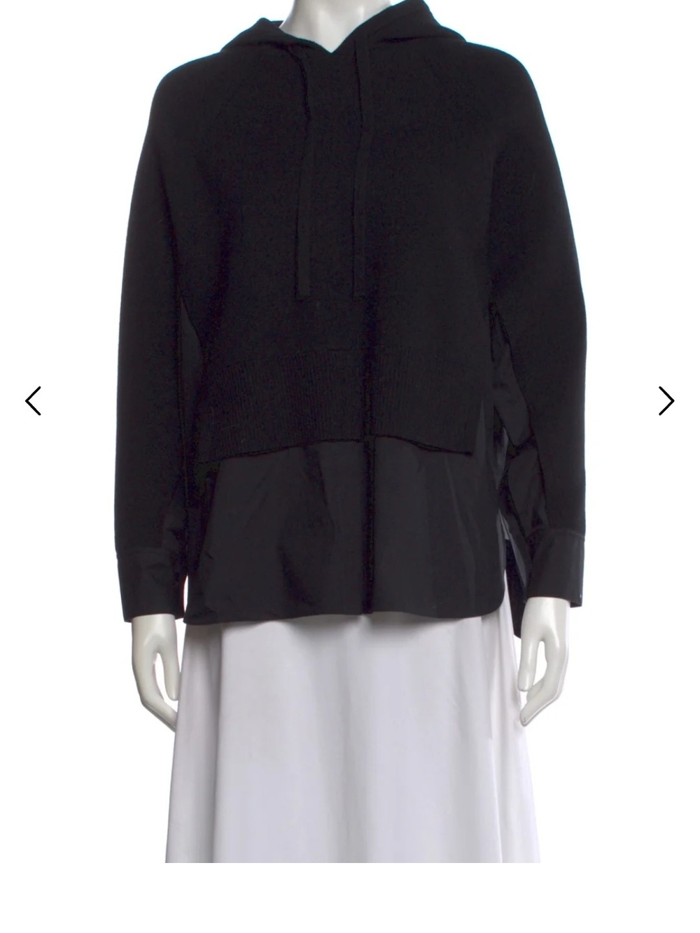3.1 Phillip Lim Black Layered Hoodie Sweatshirt